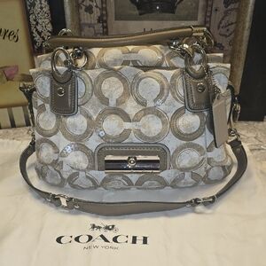 EUC- Vintage Coach Kristin Opt Art Satchel taupe/beige Satchel/ Shoulder Bag